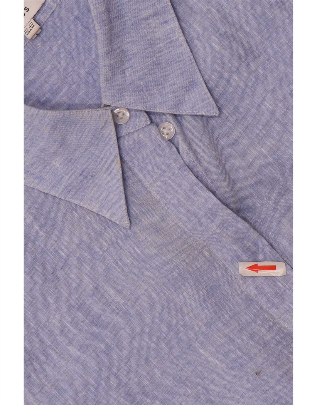 Reiss Damenhemd UK 14 Large Blaues Leinen
