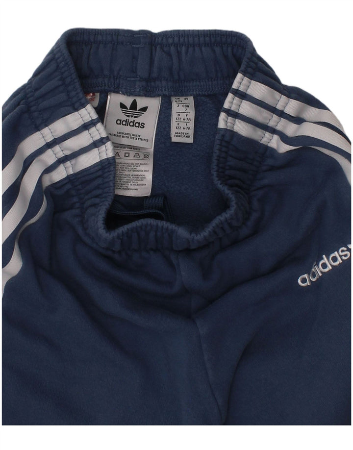 Adidas Jungen Trainingshose mit Grafik, Jogger, 6–7 Jahre, blaue Baumwolle