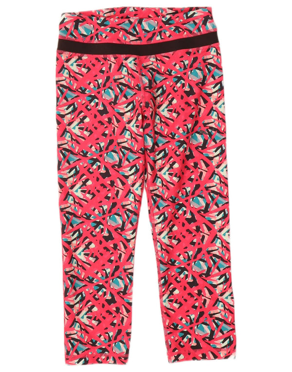 Puma Damen Capri-Leggings UK 8 Small Pink Geometrisch