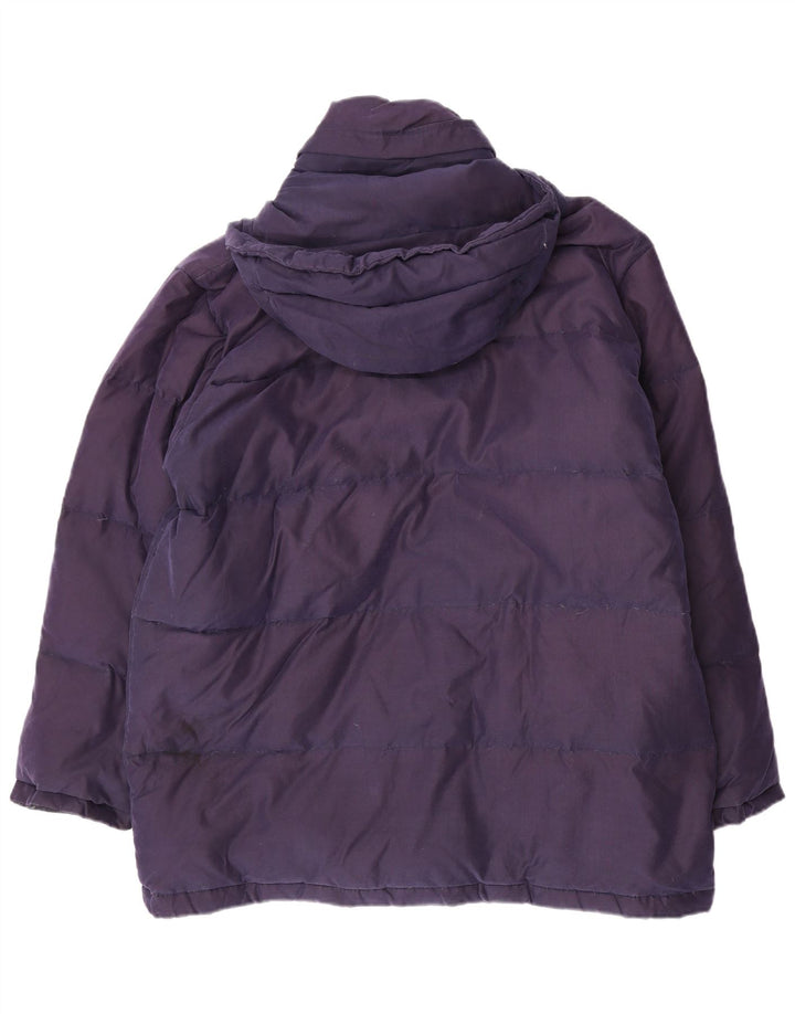 CHAMPION Wattierte Herrenjacke mit Kapuze, UK 38, mittelmarineblaues Nylon