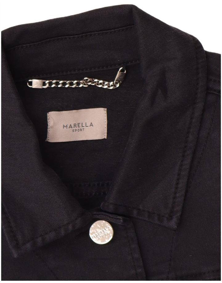 MARELLA Damen Jeansjacke UK 10 Small Marineblau