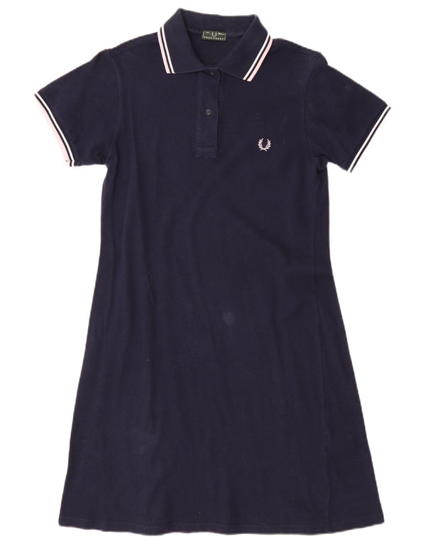 Fred Perry Polokleid für Mädchen, 15–16 Jahre, marineblau, gestreift, Baumwolle