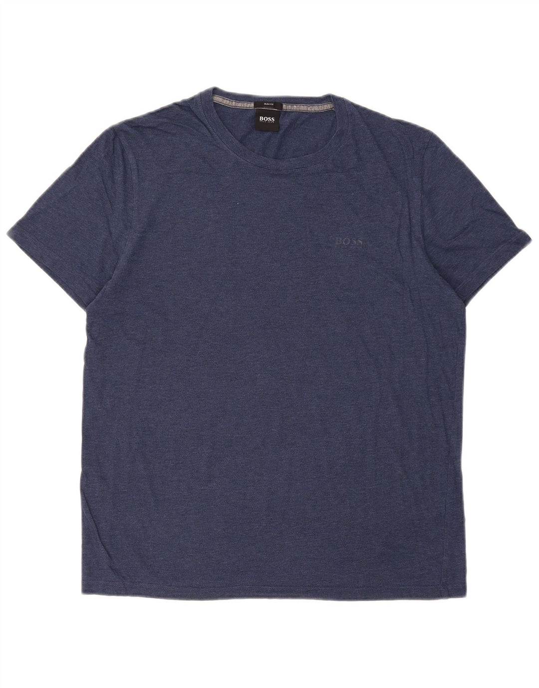 Hugo Boss Slim Fit T-Shirt-Oberteil für Herren aus mittelblauer Baumwolle