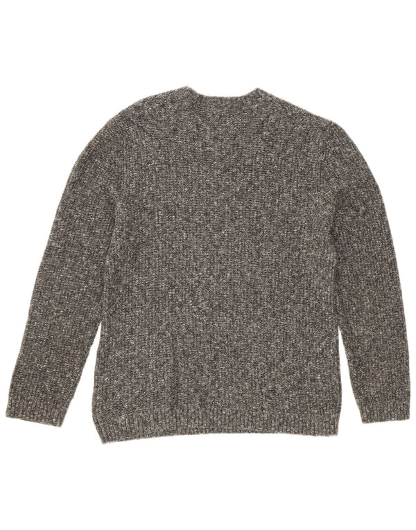 Zara Jungen-Pullover mit Rundhalsausschnitt, 11–12 Jahre, grau gesprenkelte Baumwolle