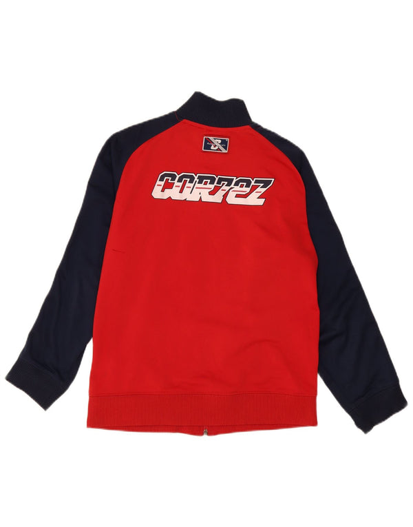 Nike Jungen-Trainingsanzugoberteil mit Grafik, 11–12 Jahre, Mittelrot, Farbblock