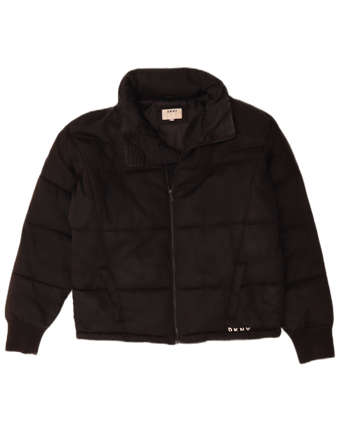 Dkny Wattierte Jacke für Mädchen, 13–14 Jahre, schwarzes Polyester