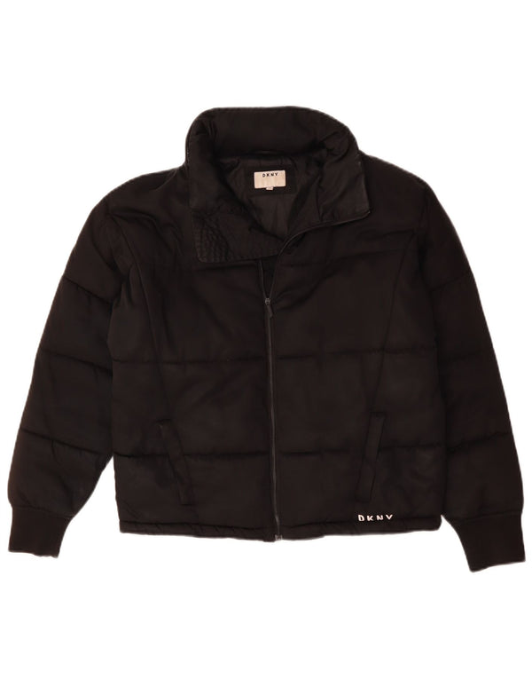 Dkny Wattierte Jacke für Mädchen, 13–14 Jahre, schwarzes Polyester