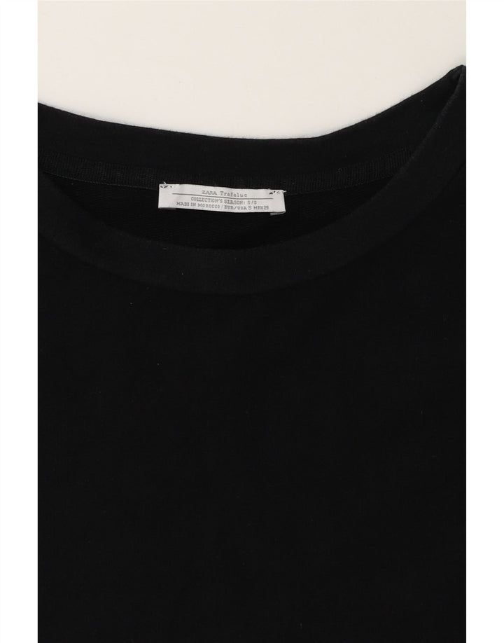 ZARA Womens Oversized Top Long Sleeve UK 10 Small Black Vintage Zara and Second-Hand Zara from Messina Hembry 