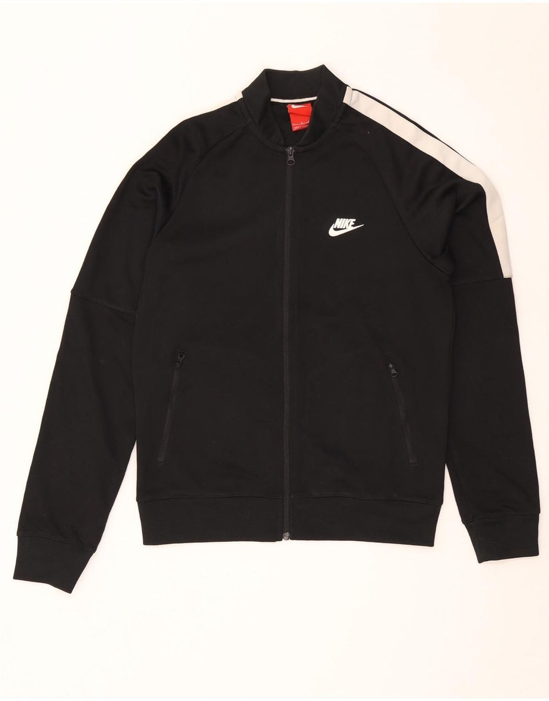 Nike Herren-Trainingsanzugoberteil, Jacke, Größe S, Schwarz, Colourblock-Polyester