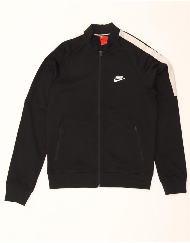 Nike Herren-Trainingsanzugoberteil, Jacke, Größe S, Schwarz, Colourblock-Polyester