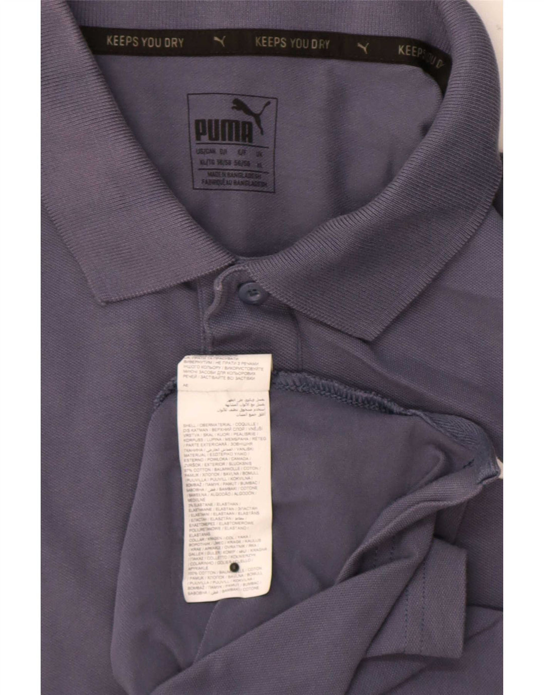 Puma Herren Poloshirt XL Grau Baumwolle