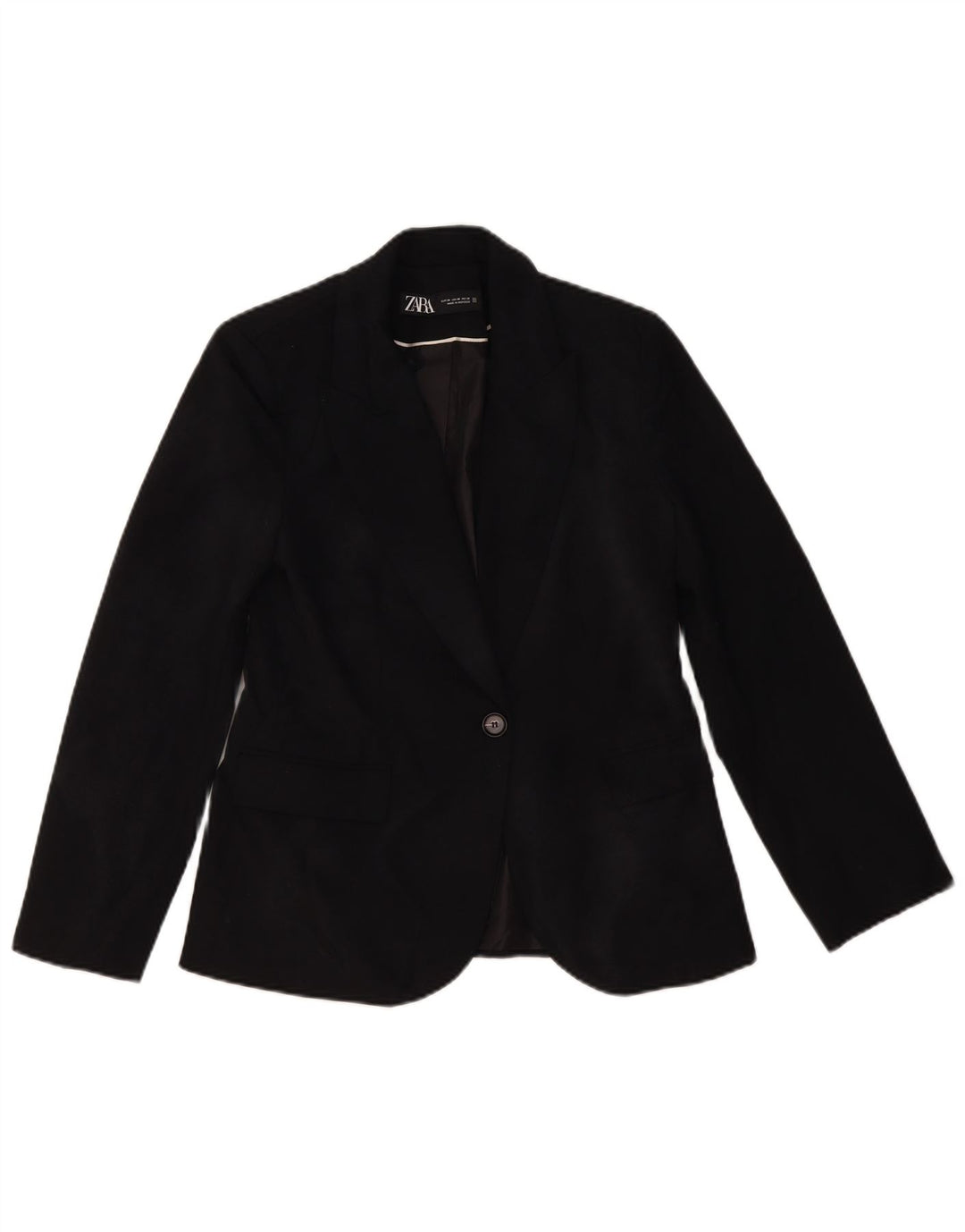 Zara Damen 1-Knopf-Blazerjacke EU 38 Small Schwarz
