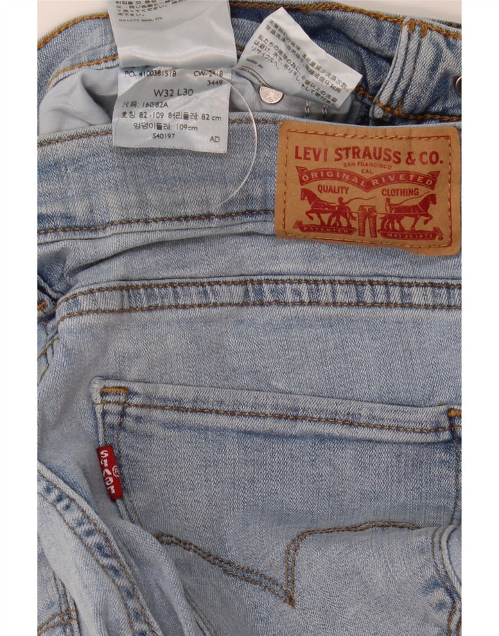 Levi's Damen 314 Shaping Straight Jeans W32 L30 Blaue Baumwolle