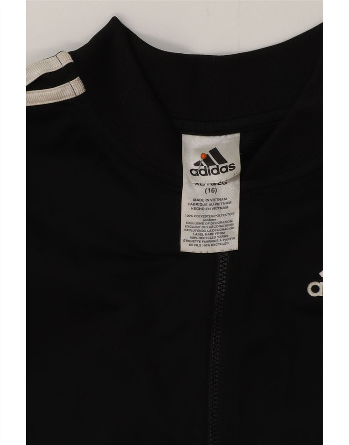 Adidas Jungen Trainingsanzug Top Jacke 15-16 Jahre XL Schwarz Polyester