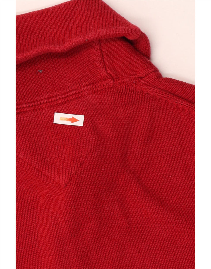 Tommy Hilfiger Herren-Pullover mit Schalkragen, Größe S, rot, Baumwolle
