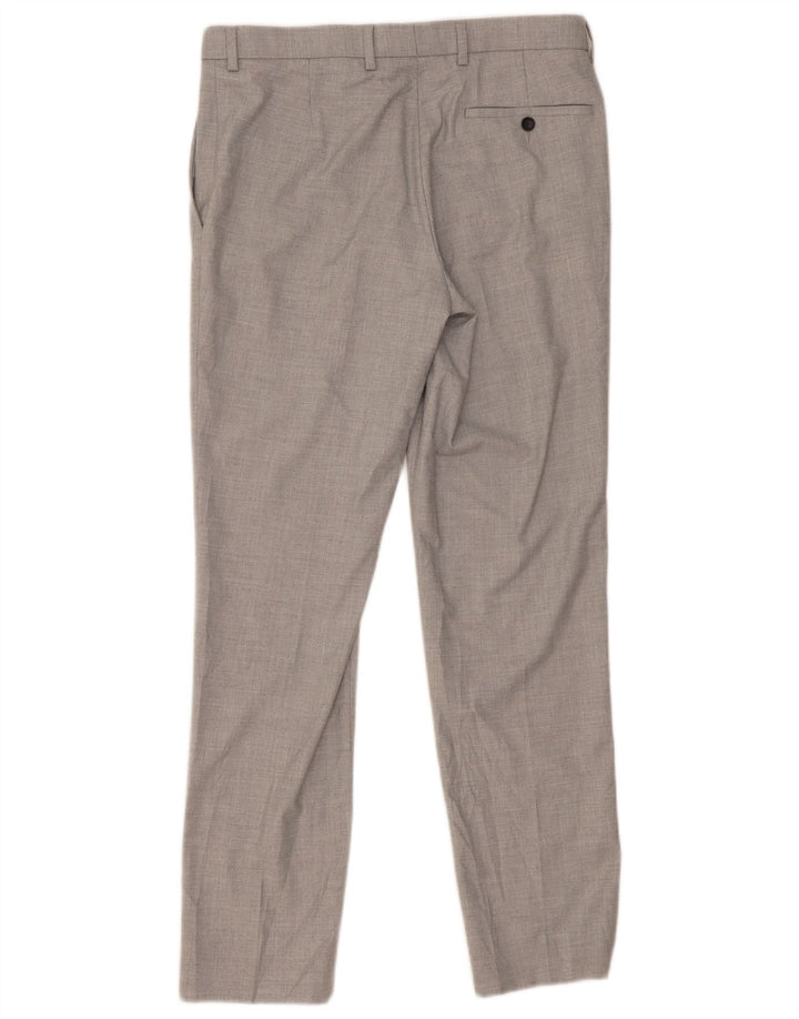 Marks & Spencer Slim-Anzughose für Herren, W32, L31, grau, Polyester, klassisch
