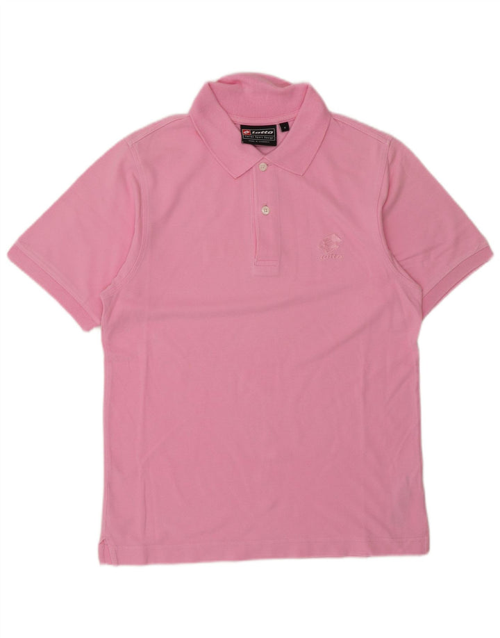Lotto Herren-Poloshirt, klein, rosa Baumwolle
