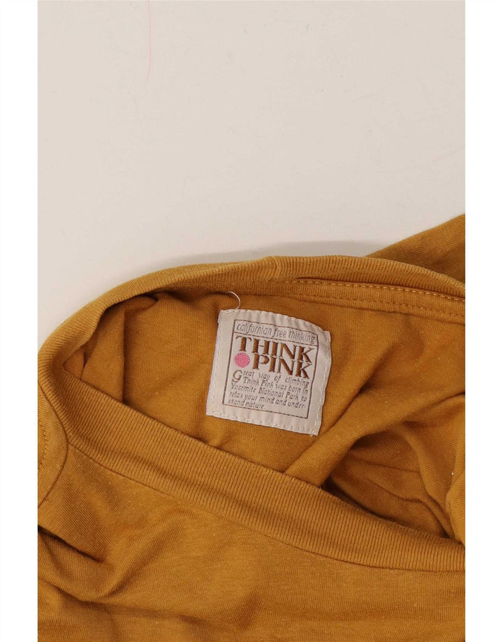 Think Pink Herren T-Shirt Top Large Gelb