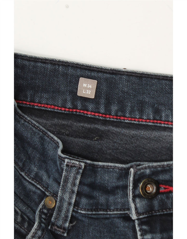 MUSTANG Damen Tramper Slim Fit Tapered-Jeans mit mittlerer Leibhöhe, W34, L32, Blau