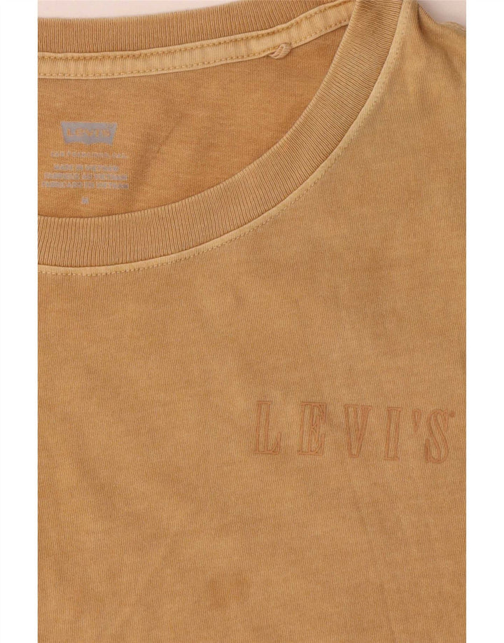 Levi's Damen T-Shirt Top UK 14 Mittelbeige Baumwolle