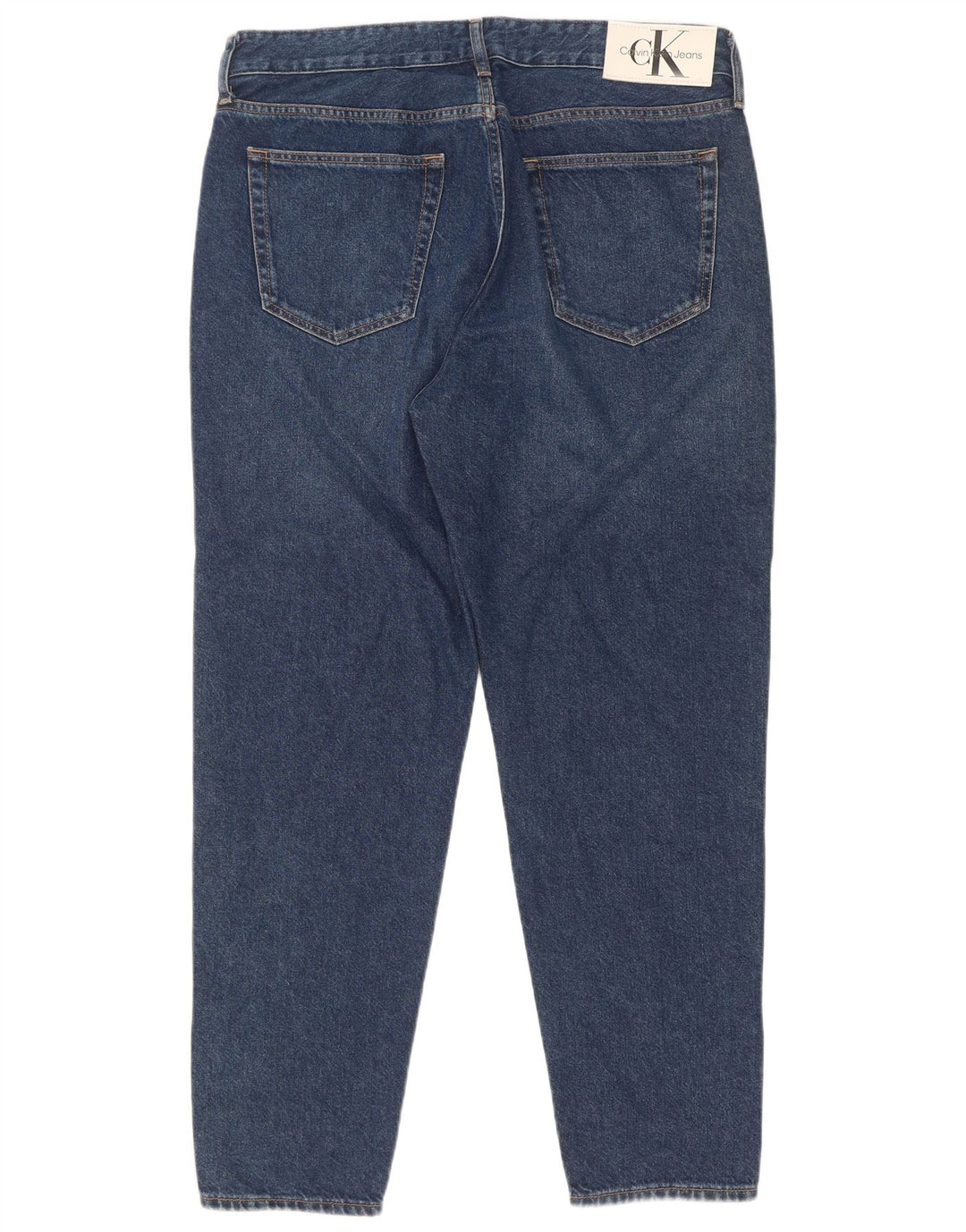 Calvin Klein Herren Regular Tapered Jeans W33 L30 Blaue Baumwolle