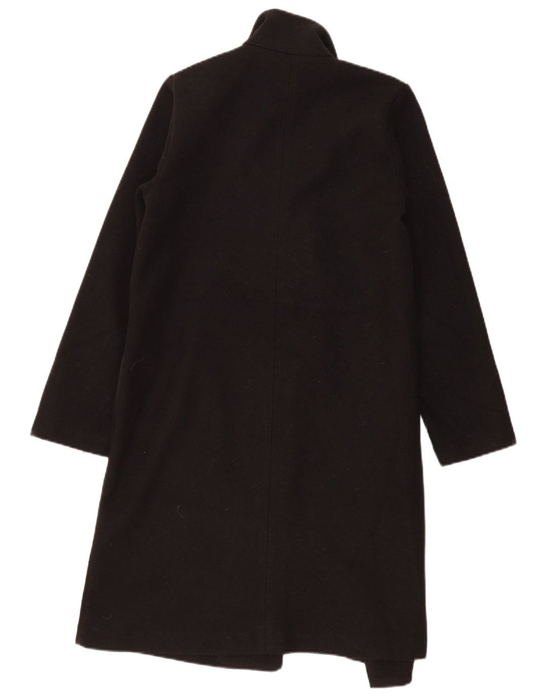 ZARA Womens Open Overcoat UK 14 Medium Black Polyester