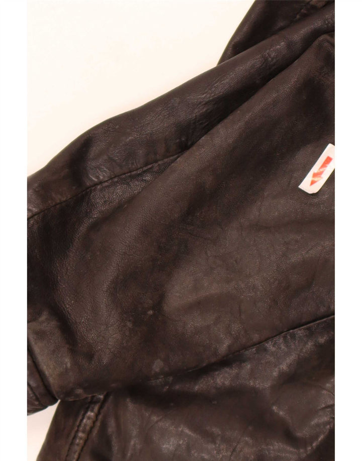 Bomboogie Herren Leder Racer Jacke UK 42 XL Braunes Leder