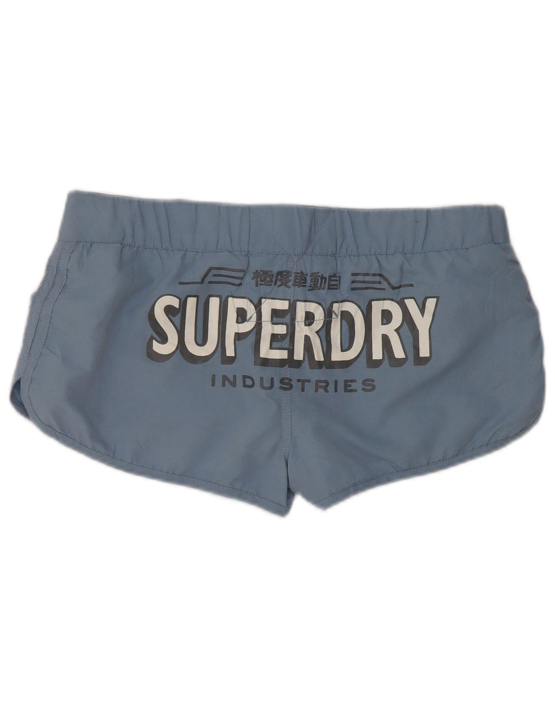 Superdry Damen Badeshorts mit Grafik, UK 16, Größe L, Blau, Polyester