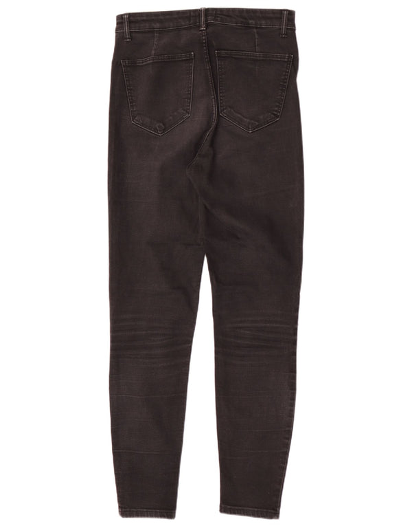 Zara Damen High Waist Skinny Jeans EU 40 Medium W30 L28 Schwarz