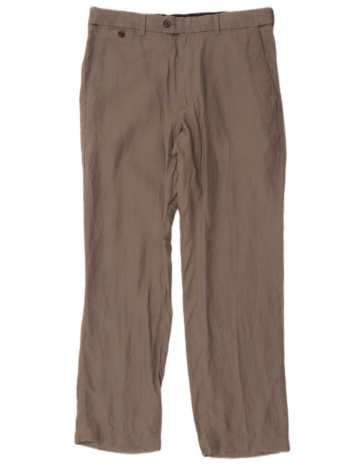 Marks & Spencer Herren Blue Harbor Straight Chino-Hose W34 L31 Grau