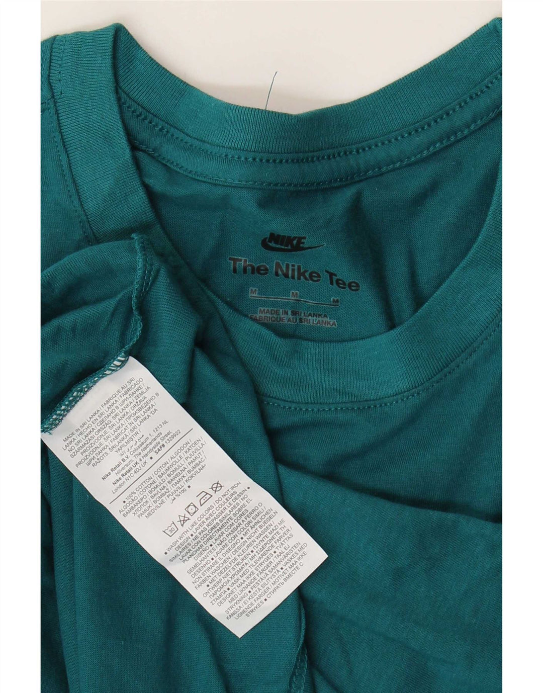 Nike Herren T-Shirt Top aus mittelgrüner Baumwolle