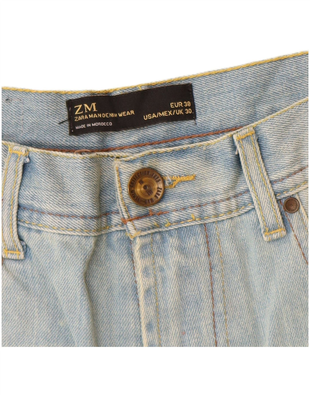 Zara Herren Slim Jeans EU 38 Small W30 L34 Blaue Baumwolle