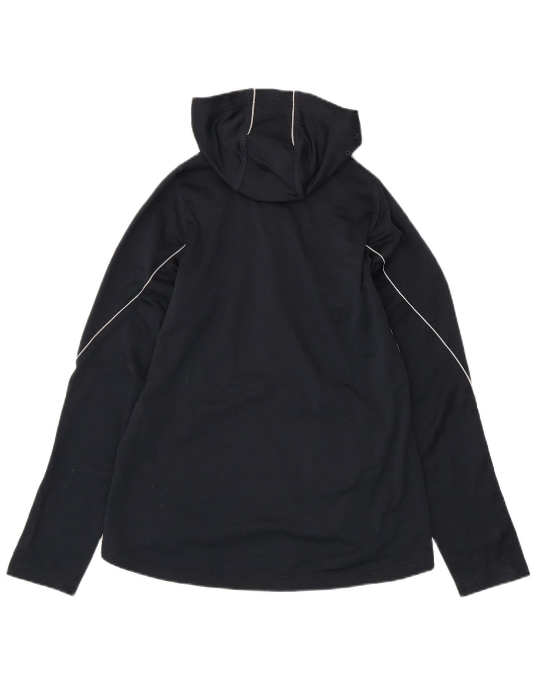 ADIDAS Damen Climawarm Zip Neck Hoodie Pullover UK 12 Medium Marineblau