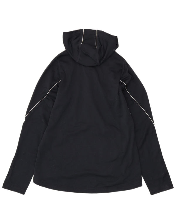 ADIDAS Damen Climawarm Zip Neck Hoodie Pullover UK 12 Medium Marineblau