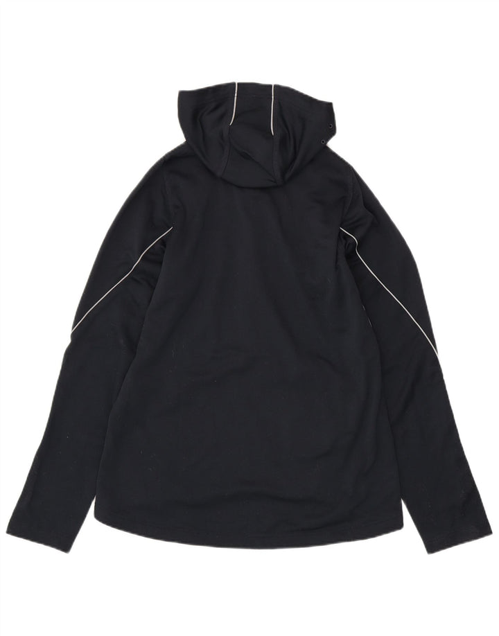 ADIDAS Damen Climawarm Zip Neck Hoodie Pullover UK 12 Medium Marineblau