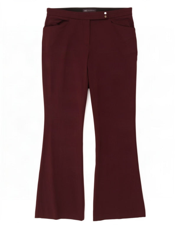 Marks & Spencer Damen Bootcut Chinohose UK 12 Medium W32 L29 Kastanienbraun