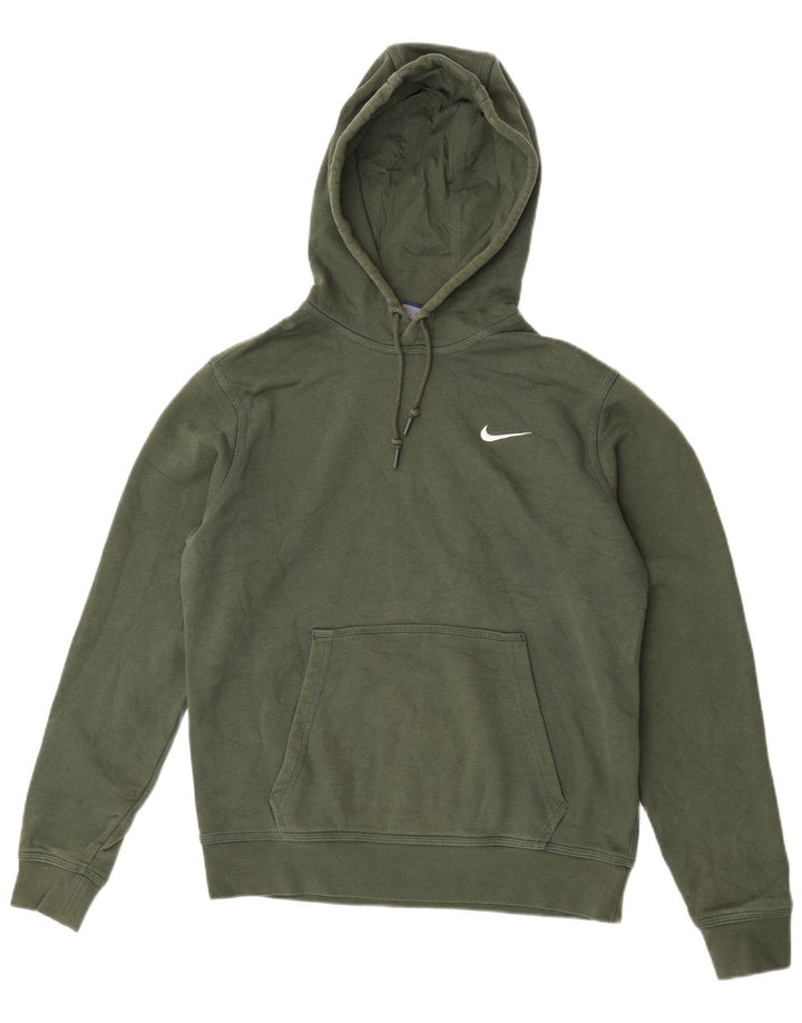 Nike Herren Kapuzenpullover aus mittelgrüner Baumwolle