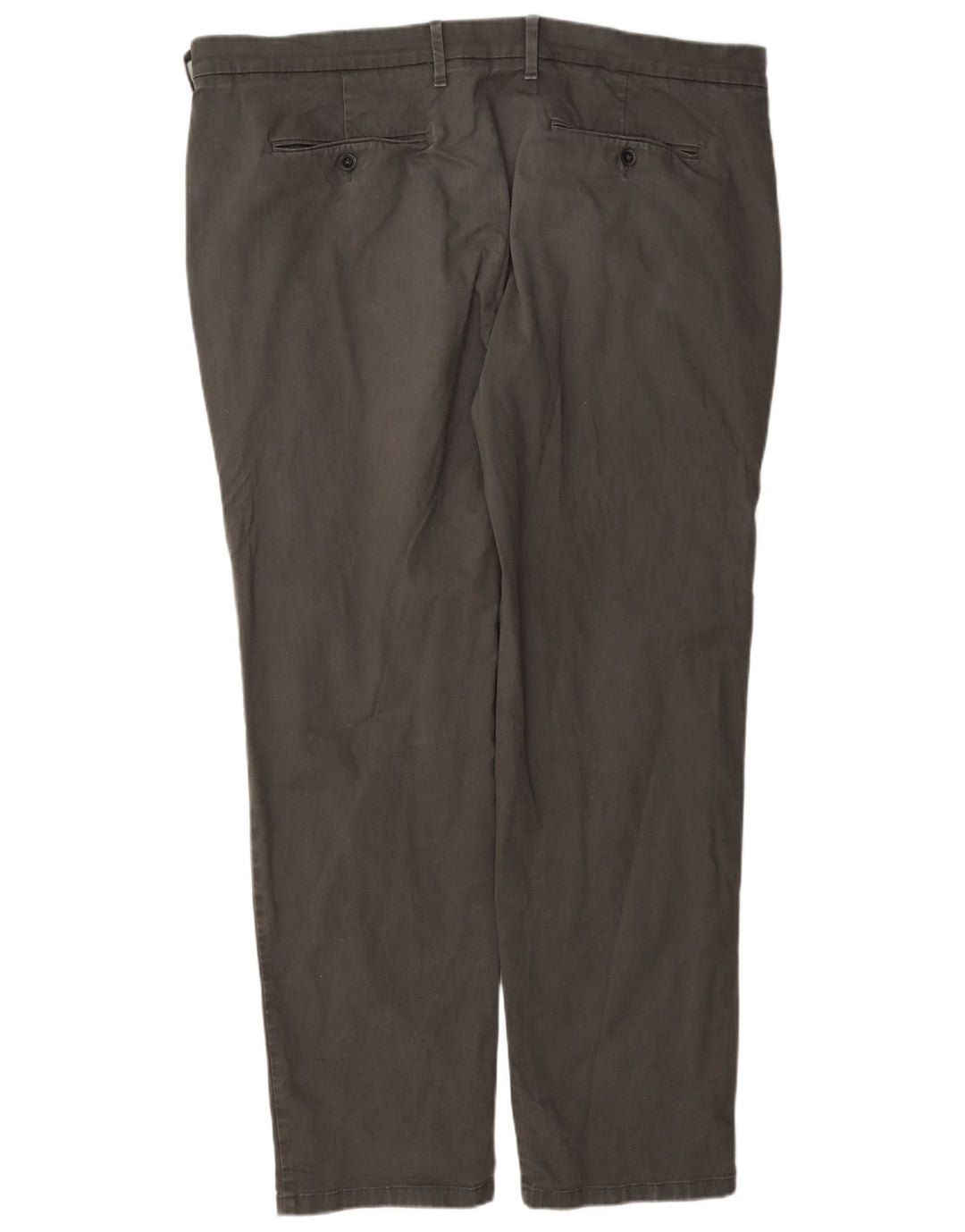 Marks & Spencer Herren-Chinohose mit normaler Passform, W40 L33, graue Baumwolle