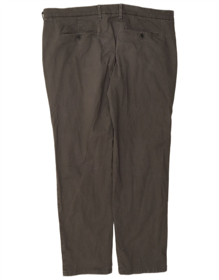 Marks & Spencer Herren-Chinohose mit normaler Passform, W40 L33, graue Baumwolle