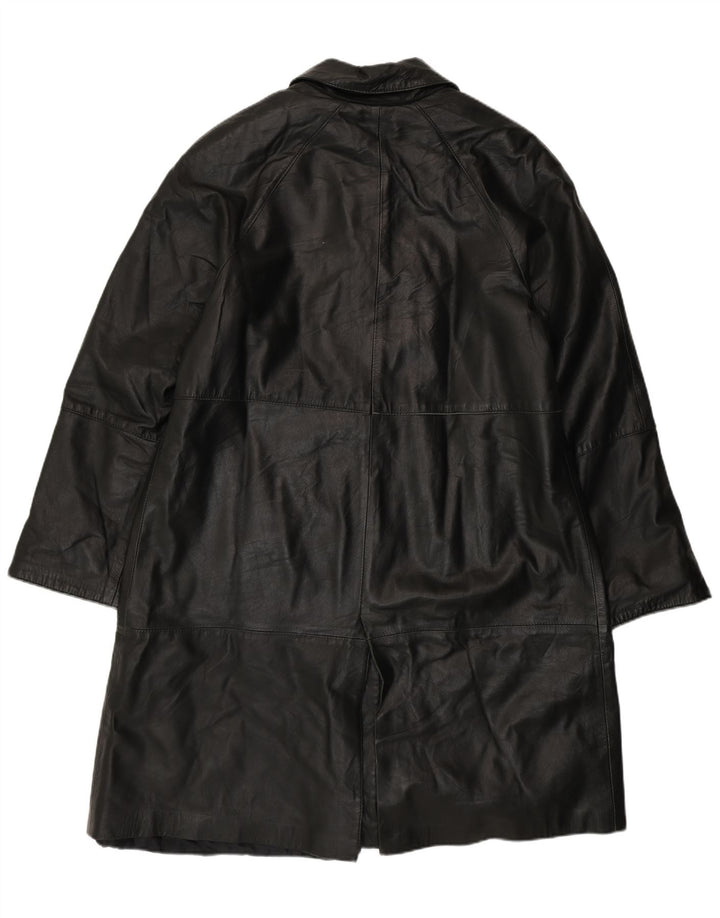 Olivieri Damen Venezia Ledermantel IT 48 XL Schwarzes Leder