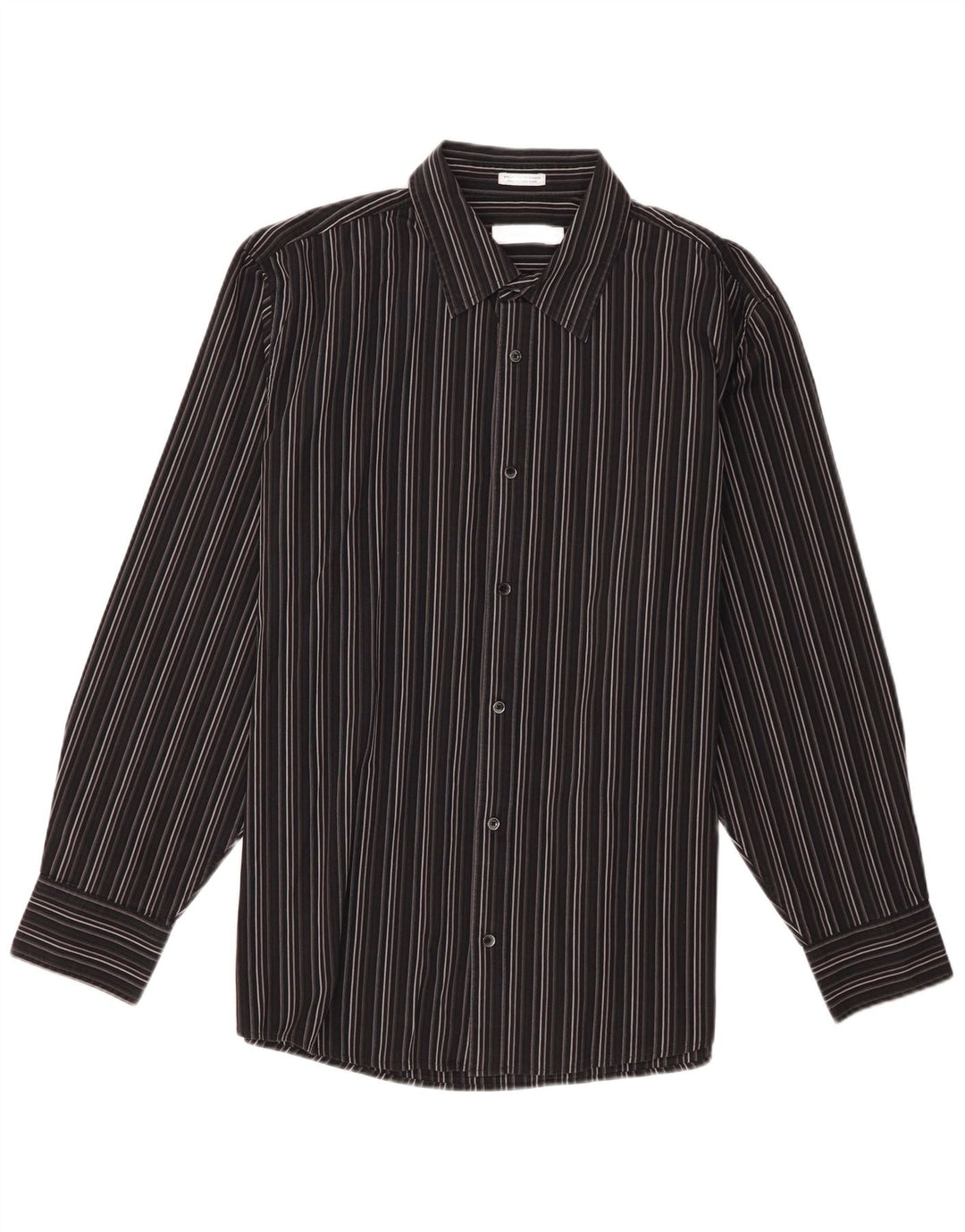 Calvin Klein Herrenhemd XL schwarz gestreift aus Baumwolle