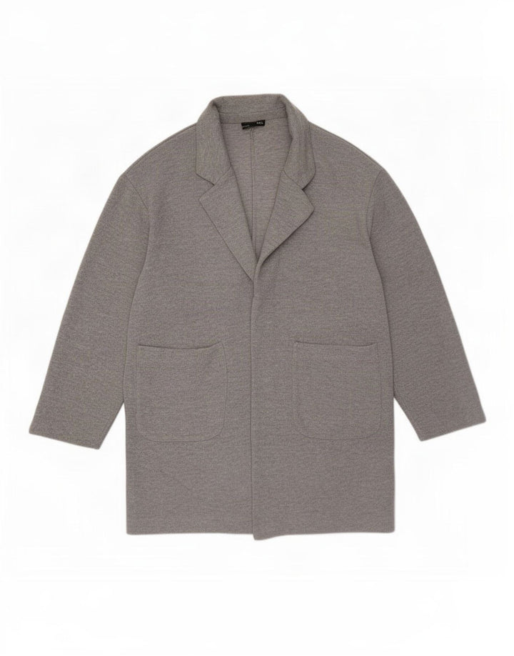 Zara Womens Open Overcoat UK 10 Small Grau