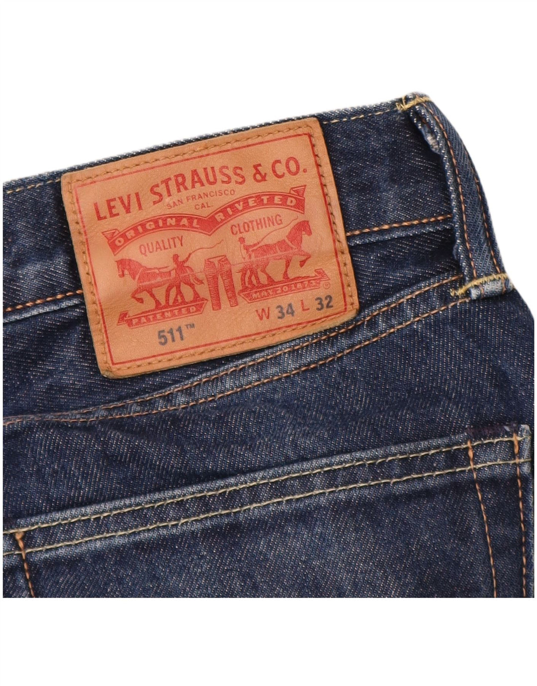 Levi's Herren 511 Slim Jeans W34 L32 Marineblau Baumwolle