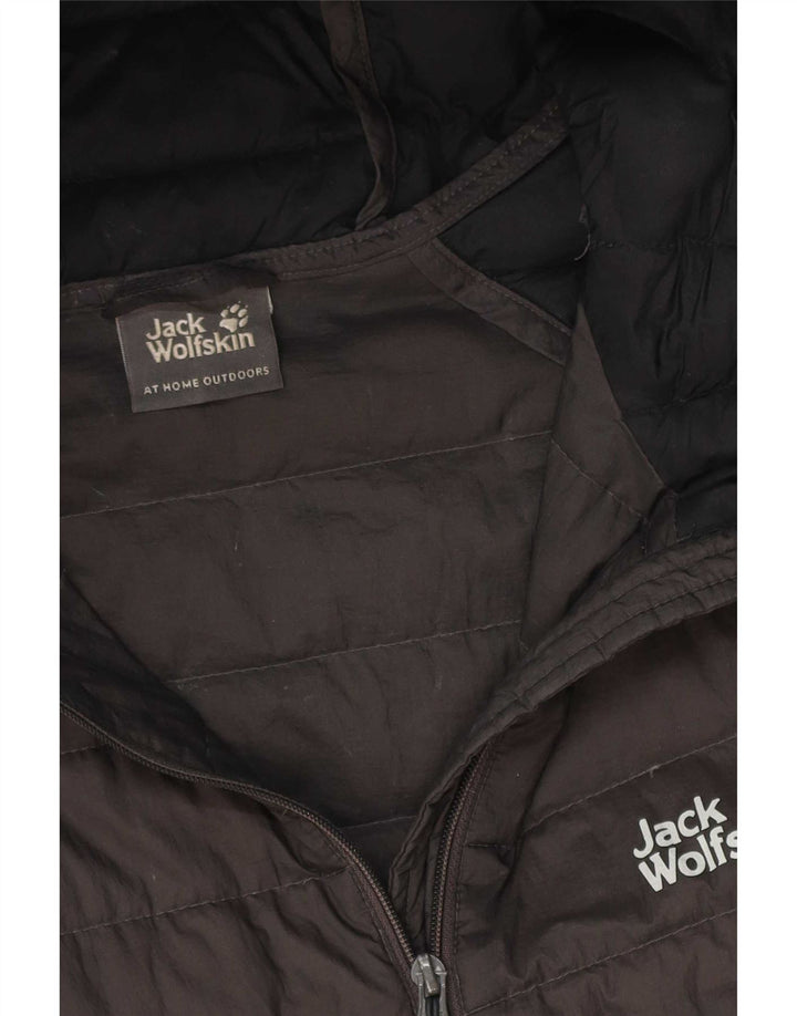 Jack Wolfskin Herren-Jacke mit Kapuze, gepolstert, UK 40, Größe L, Grau, Farbblock