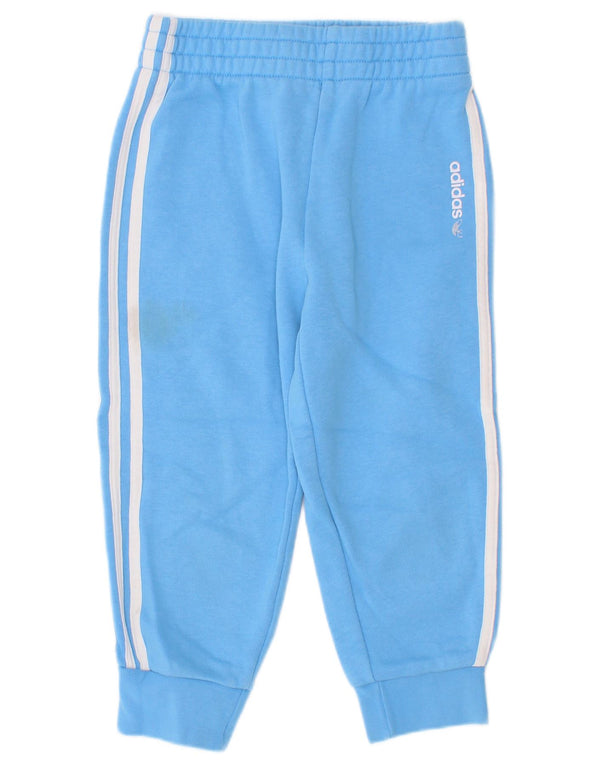 Adidas Jungen-Trainingshose, Jogginghose, 3–4 Jahre, blaue Baumwolle