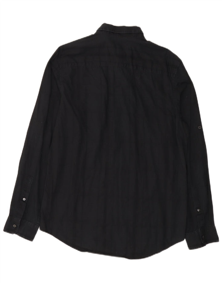 Calvin Klein Herren-Hemd mit klassischer Passform, mittelmarineblaue Baumwolle