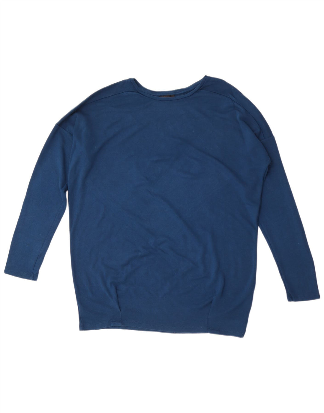 Topshop Damen Übergroßes Top Langarm UK 12 Mittelblaue Viskose