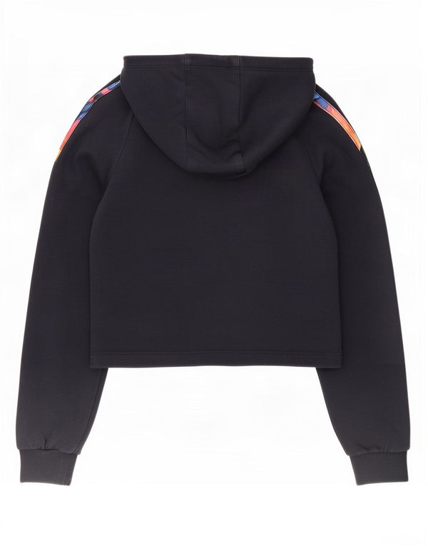 Adidas Mädchen Graphic Crop Hoodie Pullover 9–10 Jahre Marineblau Baumwolle