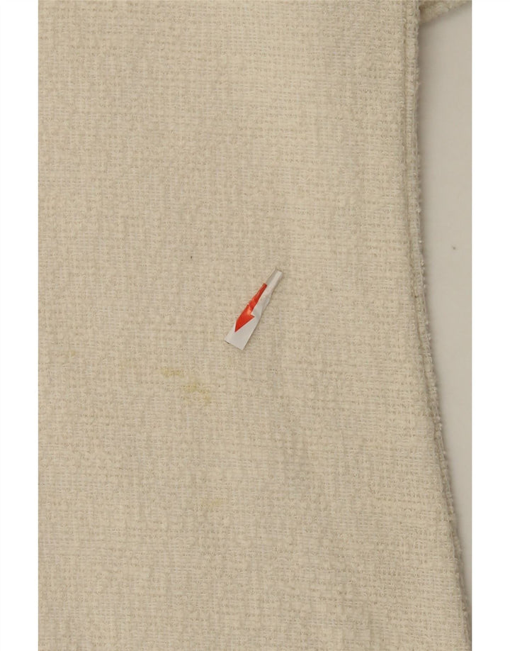 Zara Damen Etuikleid UK 8 Small Off White Cotton