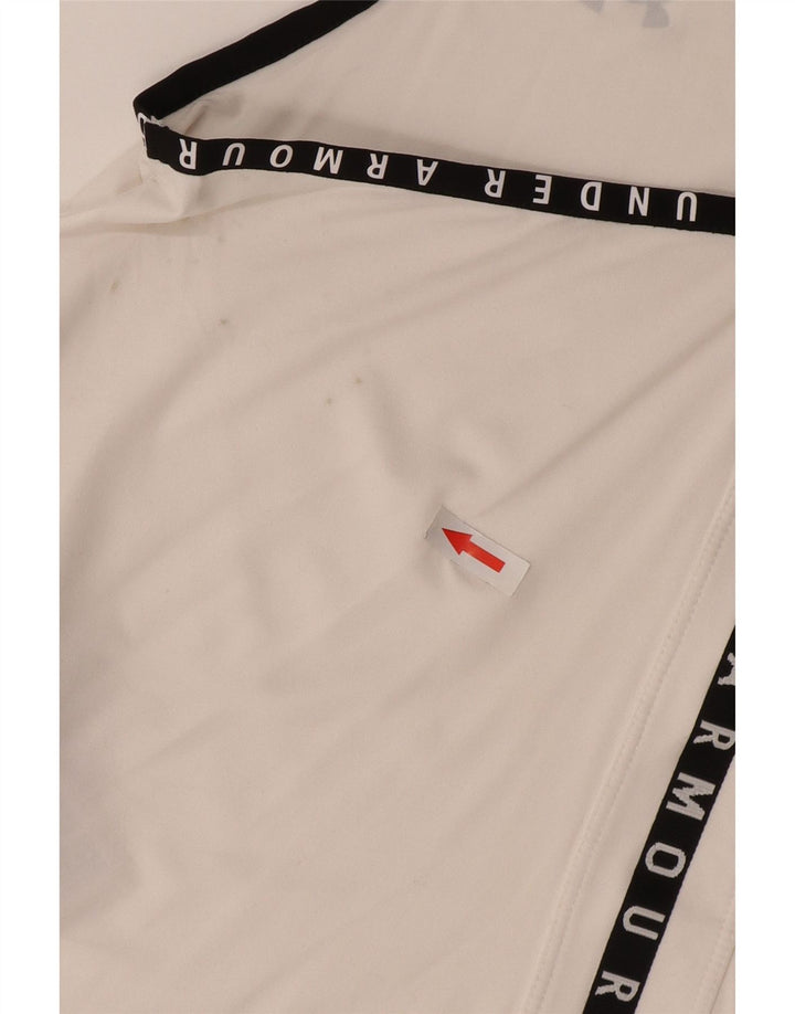 Under Armour Damen Heat Gear Grafik-Weste-Oberteil UK 12 Mittelweißes Polyester